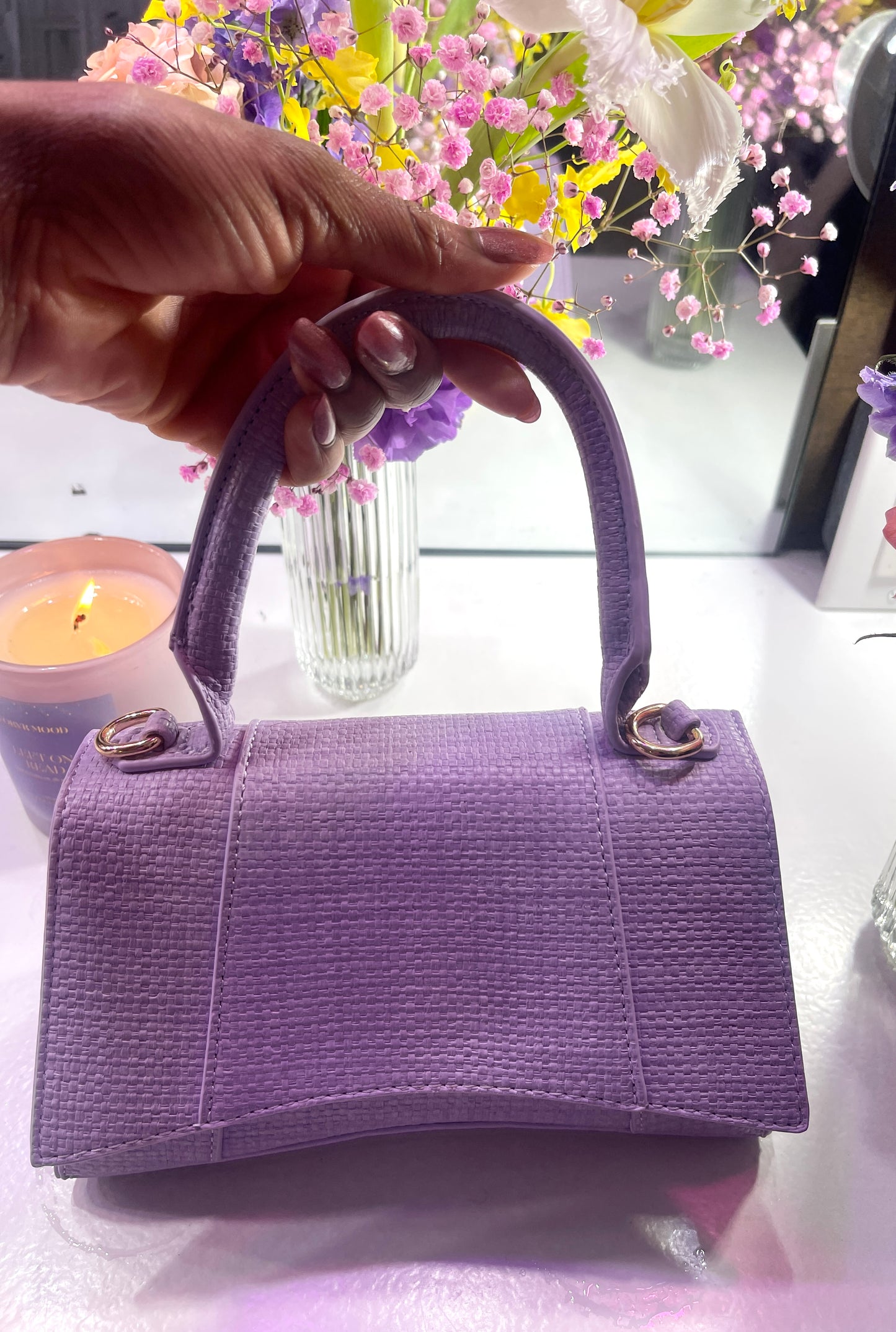 Selina lilac crossbody bag