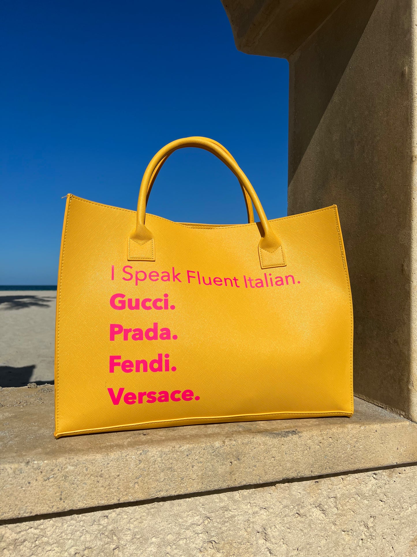 Miami Yellow Tote Bag