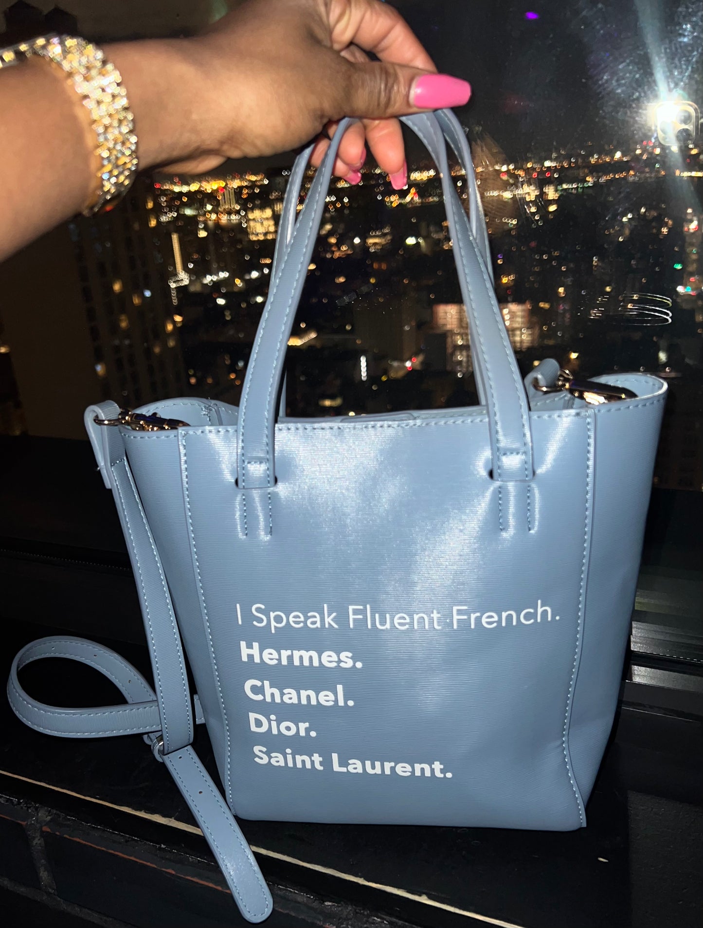 Miami Baby Blue Tote Bag