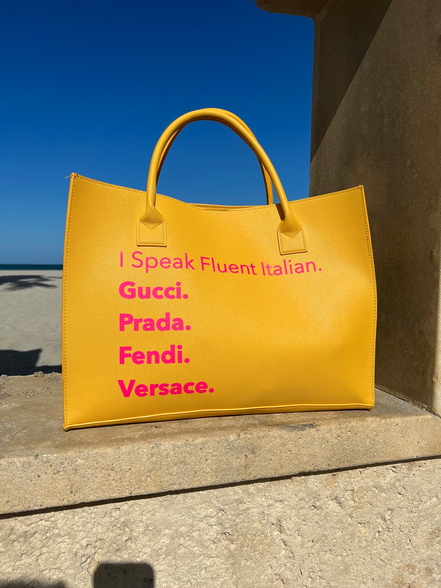 Miami Yellow Tote Bag