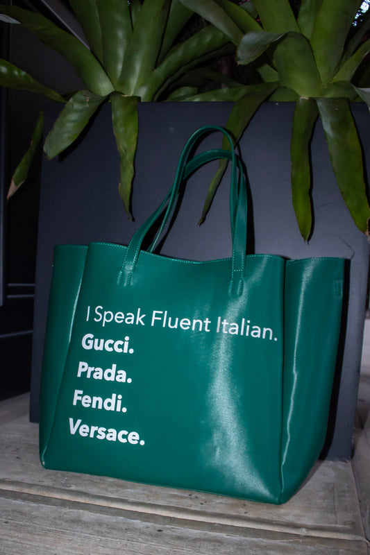 Fluent Italian Emerald tote bag