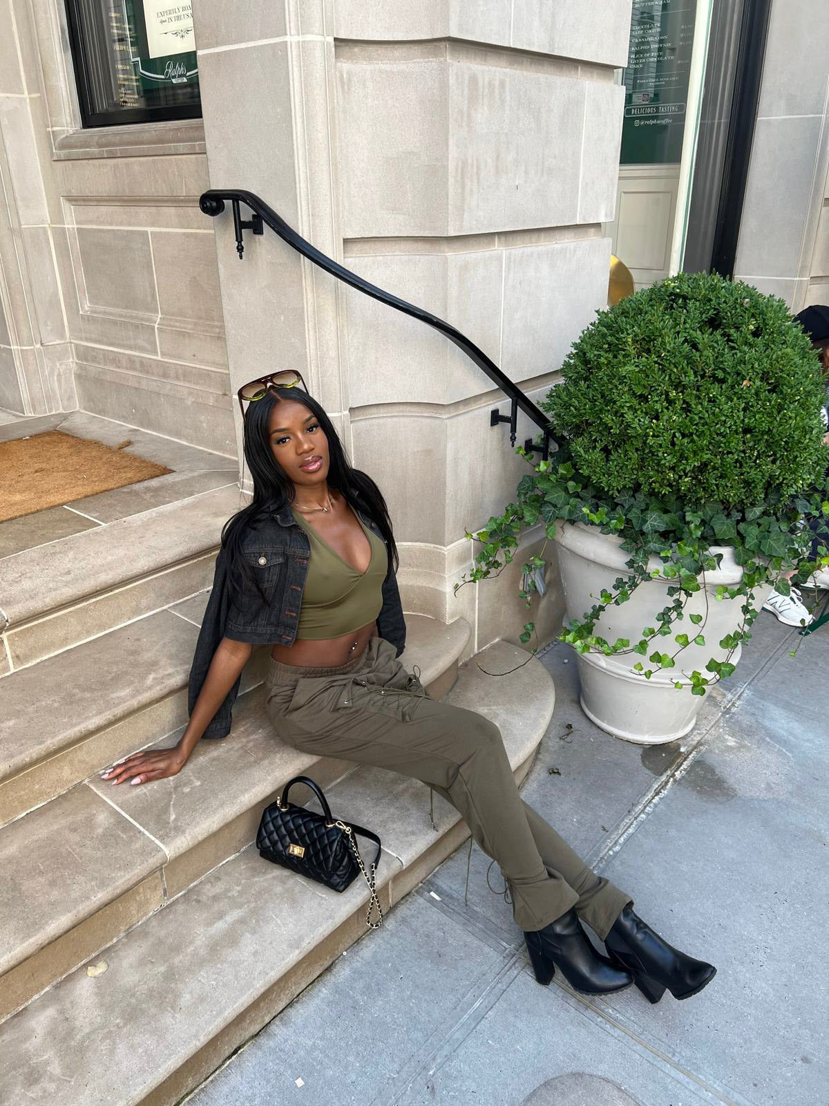 Sharon olive jogger pants