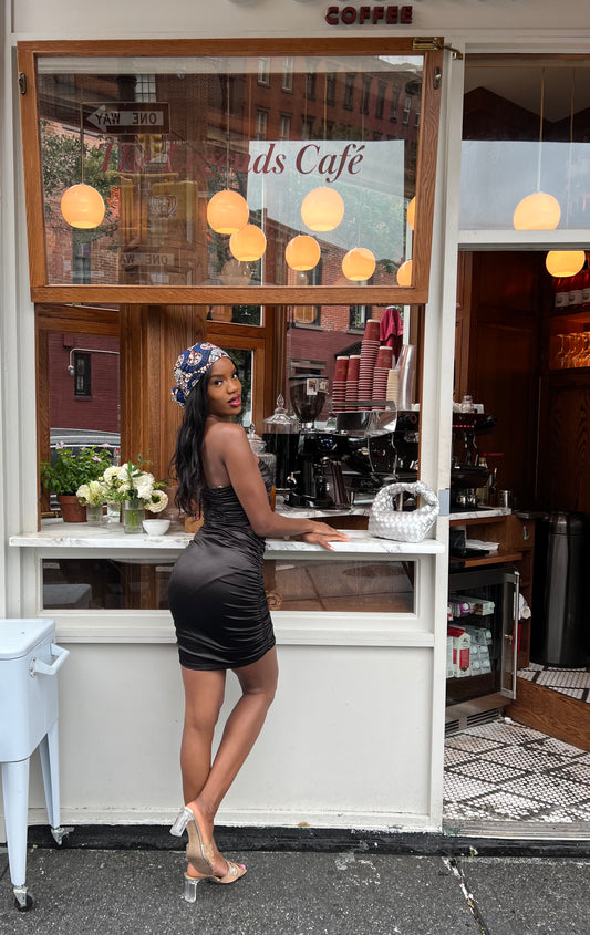 Tasha black two piece skirt set
