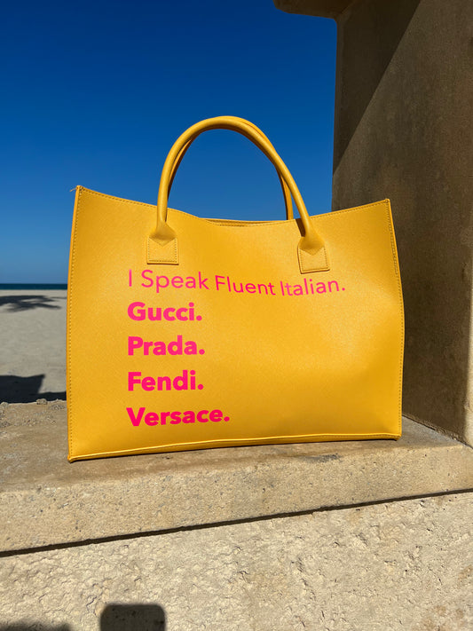 Miami Yellow Tote Bag